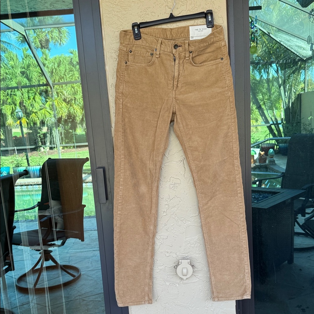 rag & bone Men's Brown Slim Jeans, corduroy